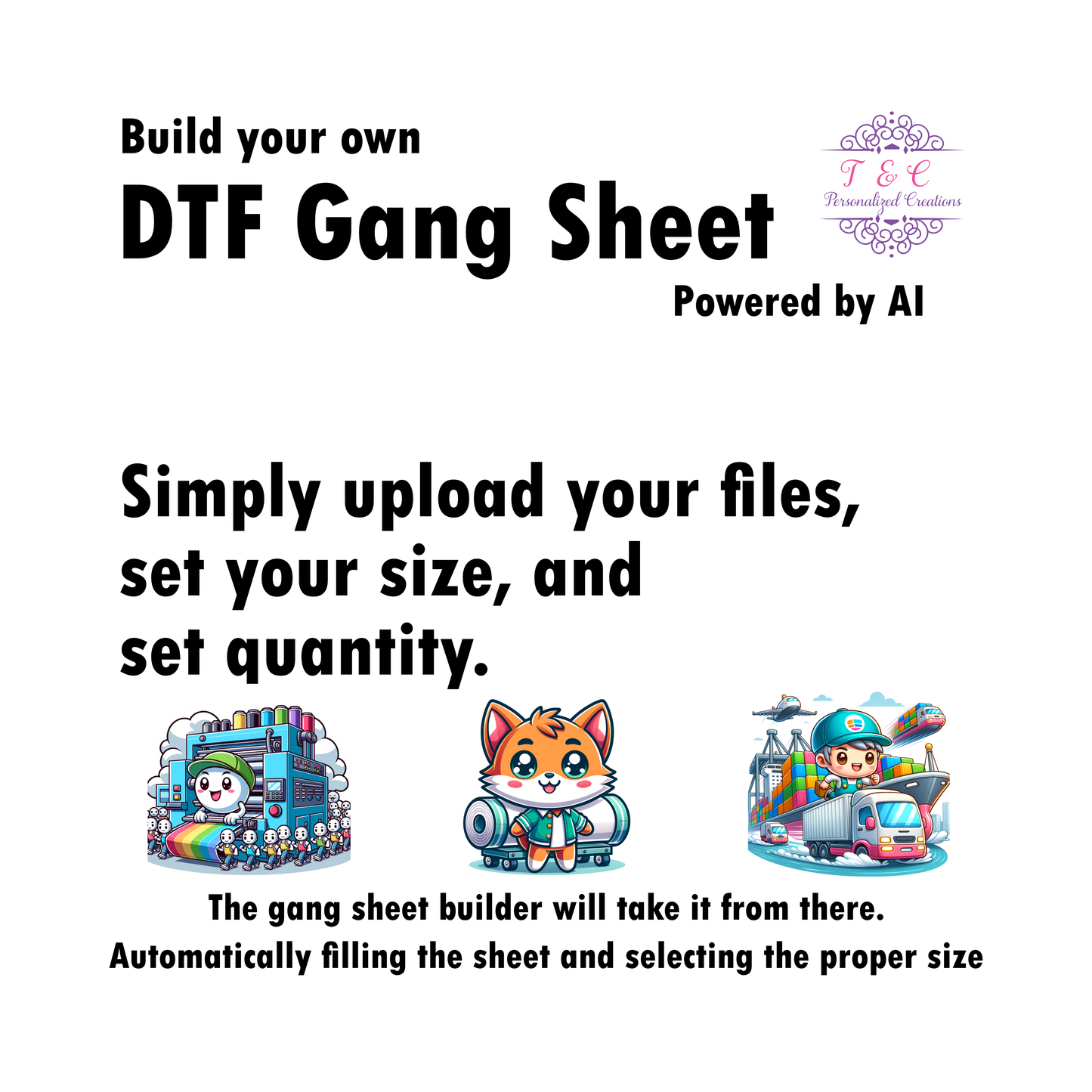 DTF Gang Sheet upload your own