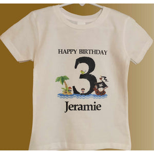 Personalized Pirate Birthday Shirt with age.