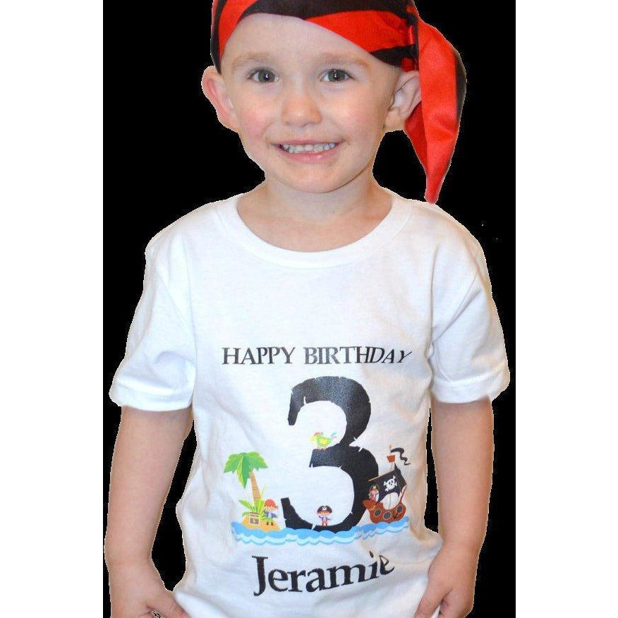 Personalized Pirate Birthday Shirt with age.
